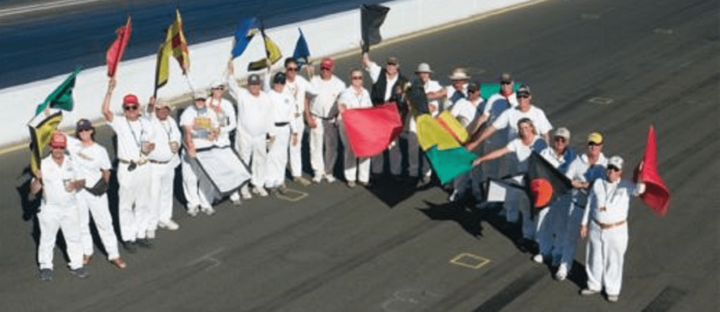 SCCA workers giving a salute.